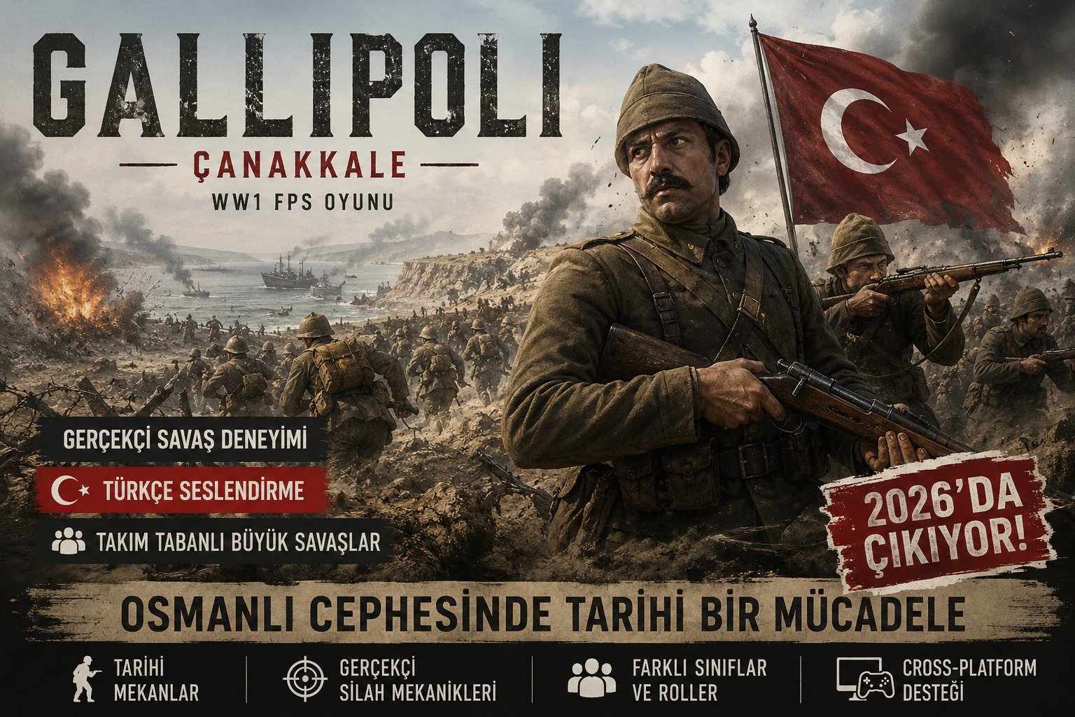 Gallipoli (Çanakkale) Oyunu Satın Al – Gerçekçi WW1 FPS Deneyimi Başlıyor