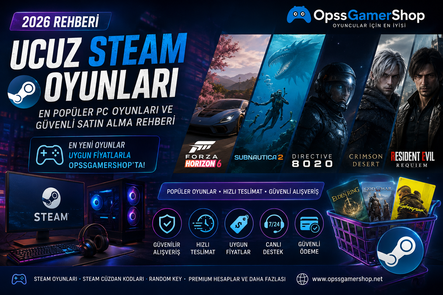2026’da Ucuz Steam Oyunları Nereden Alınır? En Popüler PC Oyunları ve Güvenli Satın Alma Rehberi