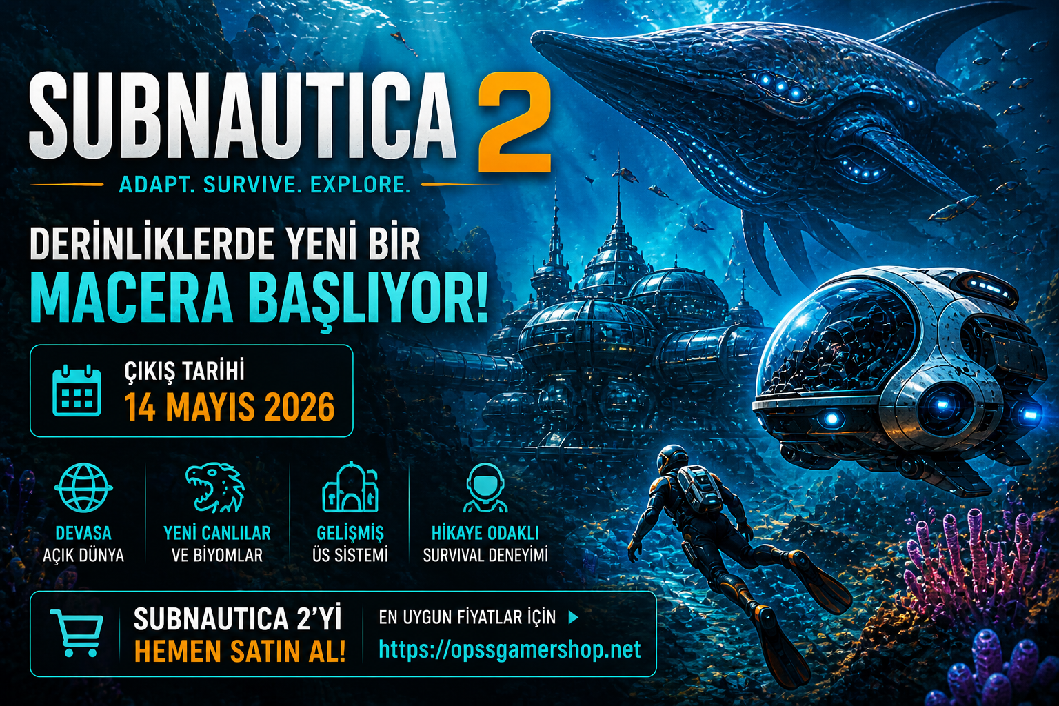 Subnautica 2 Satın Al – Çıkış Tarihi, Özellikler ve Detaylı Rehber (2026)